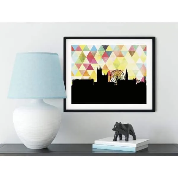 Manchester, England geometric skyline