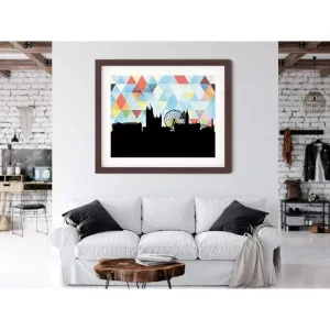 Manchester, England geometric skyline