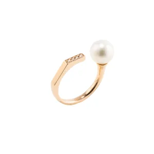 MANHATTAN Pearl Diamond Cuff Ring