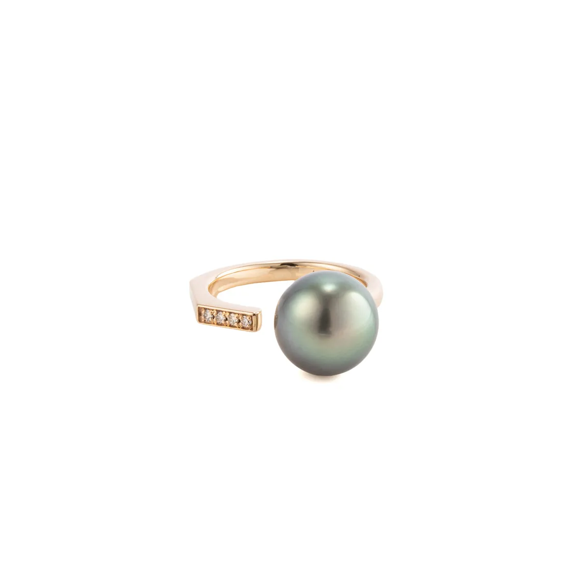 MANHATTAN Tahiti Pearl Diamond Cuff Ring