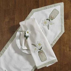 Mason Jar Daisy Dish Towel