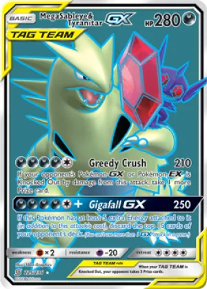 Mega Sableye & Tyranitar GX 225/236 FULL ART ULTRA RARE