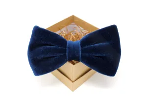 Midnight Blue Velvet Bow Tie