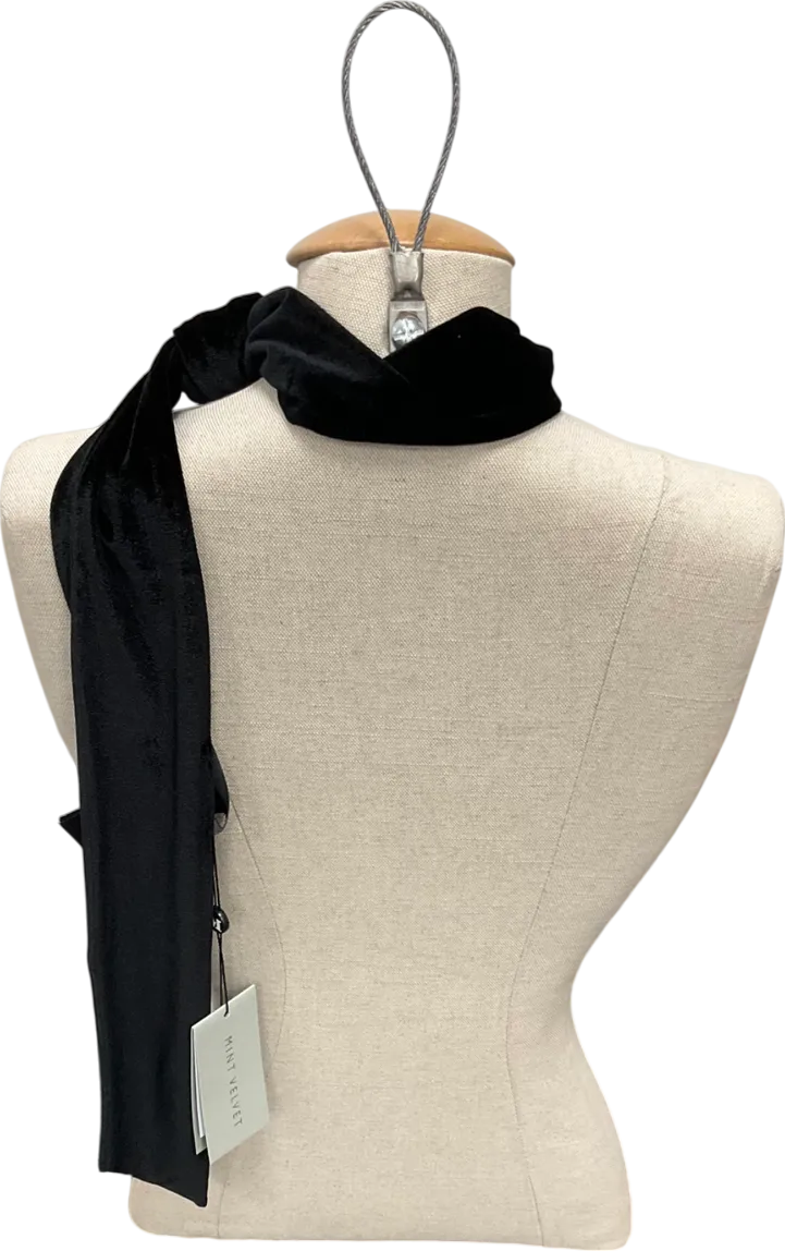 Mint Velvet Black Velvet Skinny Scarf One Size