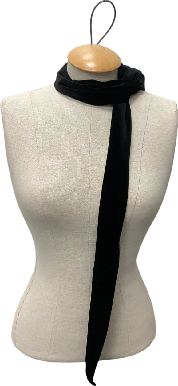 Mint Velvet Black Velvet Skinny Scarf One Size
