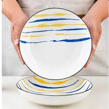 Modern Abstract Striped Ceramic Plate (7 inches)