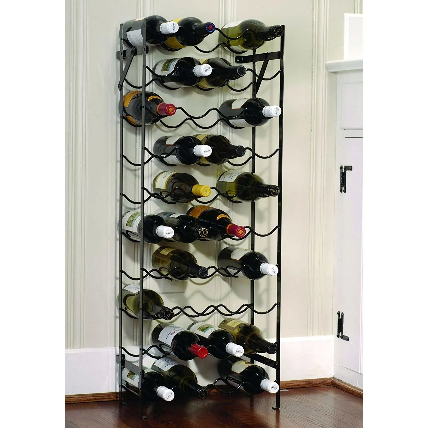 Modern Curves Metal 40-Bottle Wine Rack