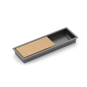 Modo Rectangular Mixed Cabinet Recessed Pull - Cabinet Mount - 7" Zinc/Gun Metal/Satin Brass