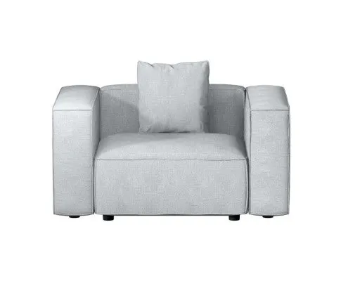 Modular Sofa Chaise Set 1-Seater Grey