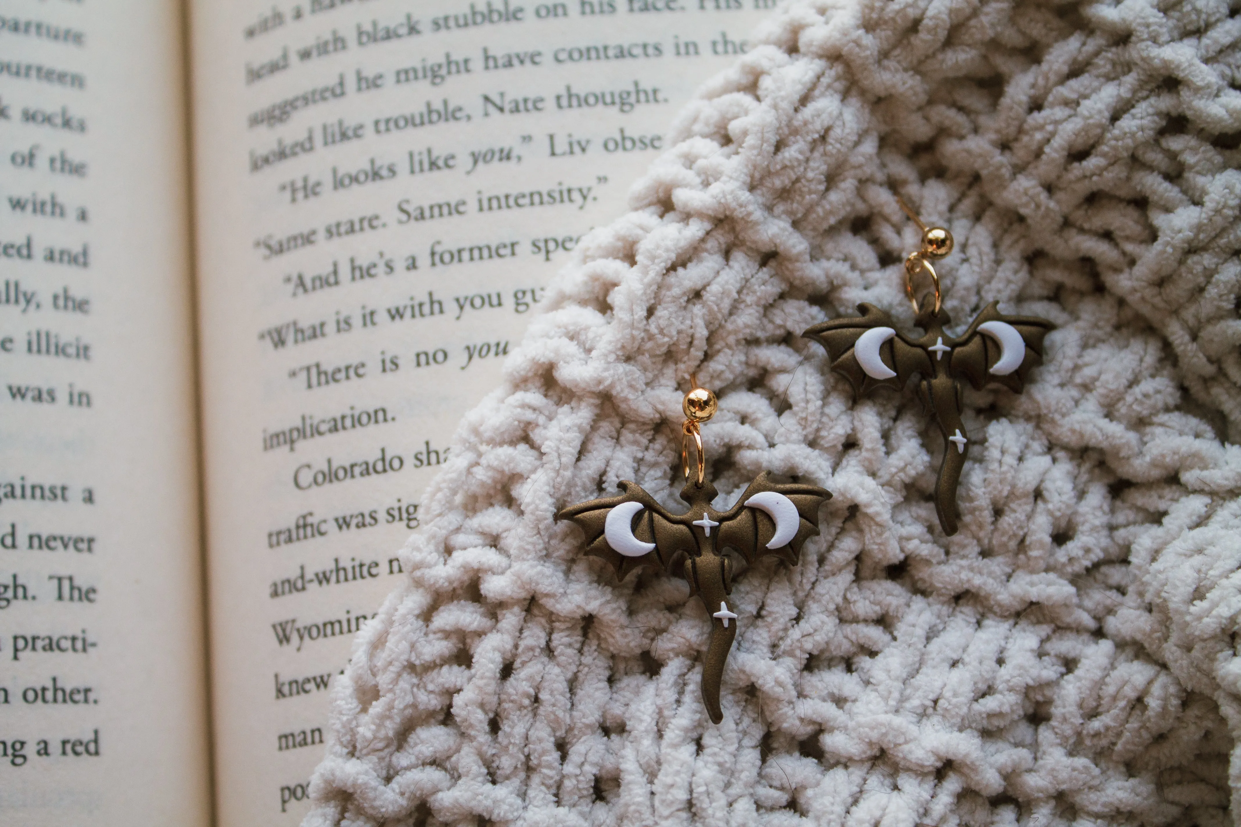 Moon and Stars Gold and Black Dragons *Made To Order