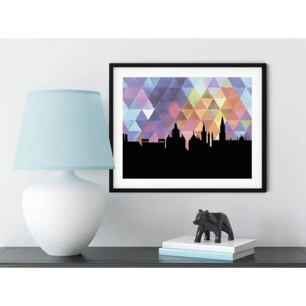 Munich, Germany geometric skyline