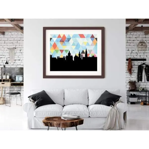Munich, Germany geometric skyline