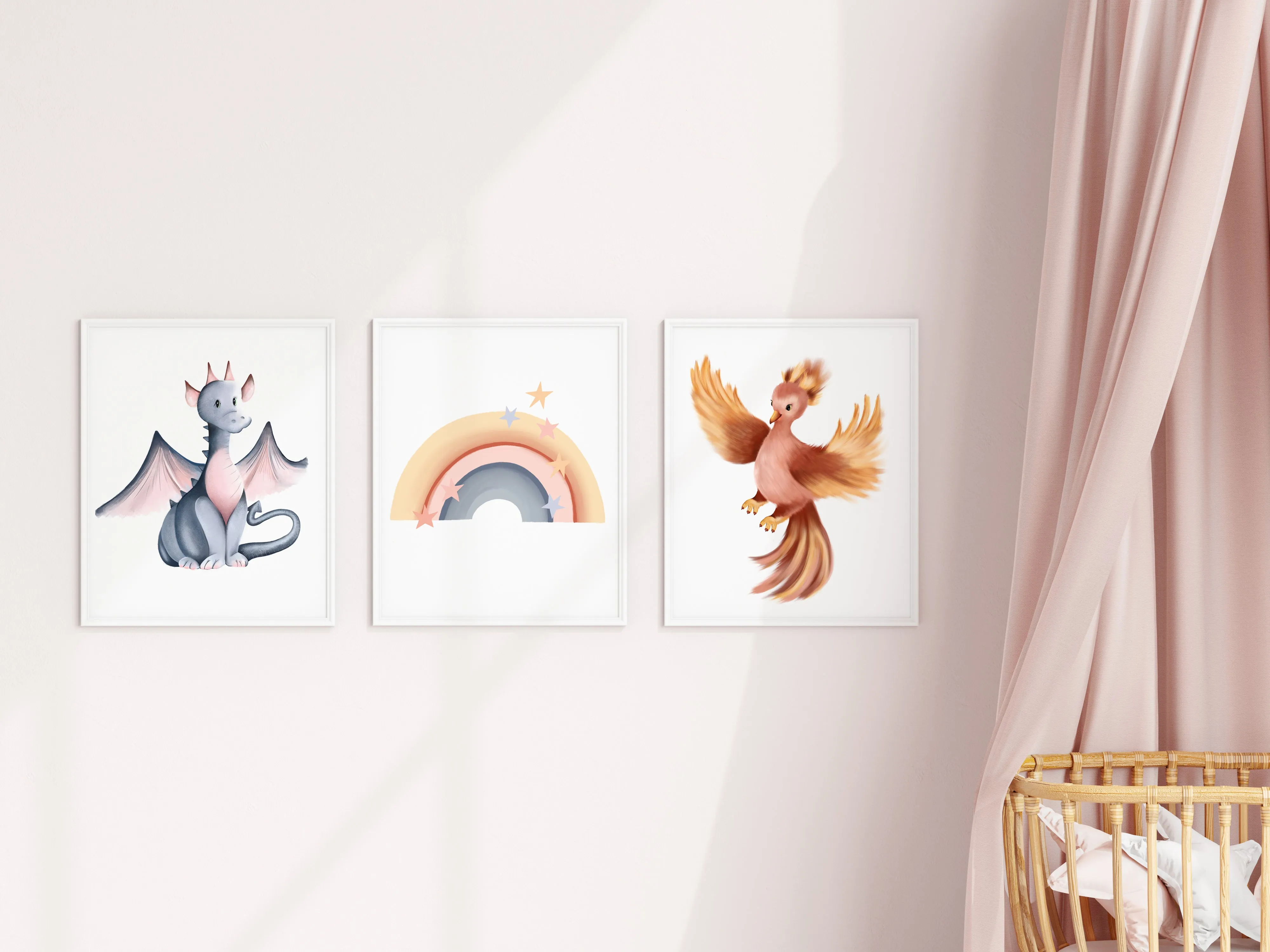 Mythical Baby Animal Prints -  Set of 3
