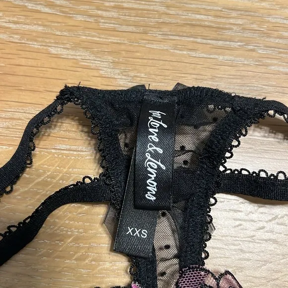 NEW For Love and lemons Floral Lace Thong size XXS