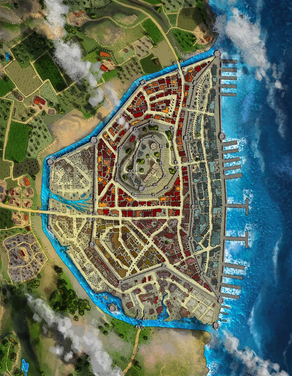 Newholt City Fantasy Map Patreon