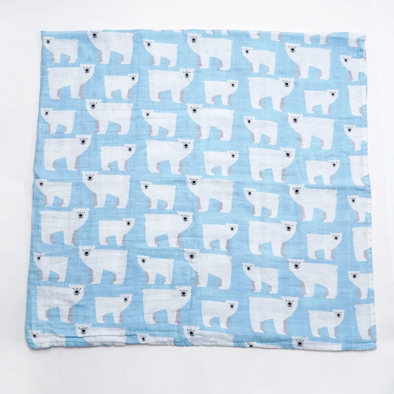 Organic Extra Large Polar Bear Cotton Muslin