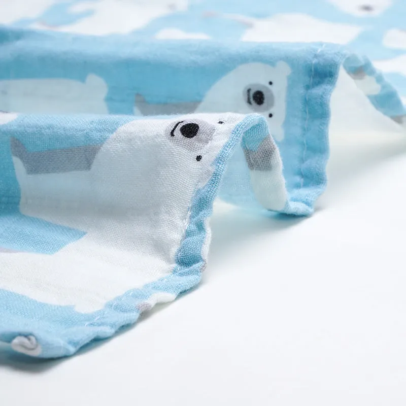 Organic Extra Large Polar Bear Cotton Muslin