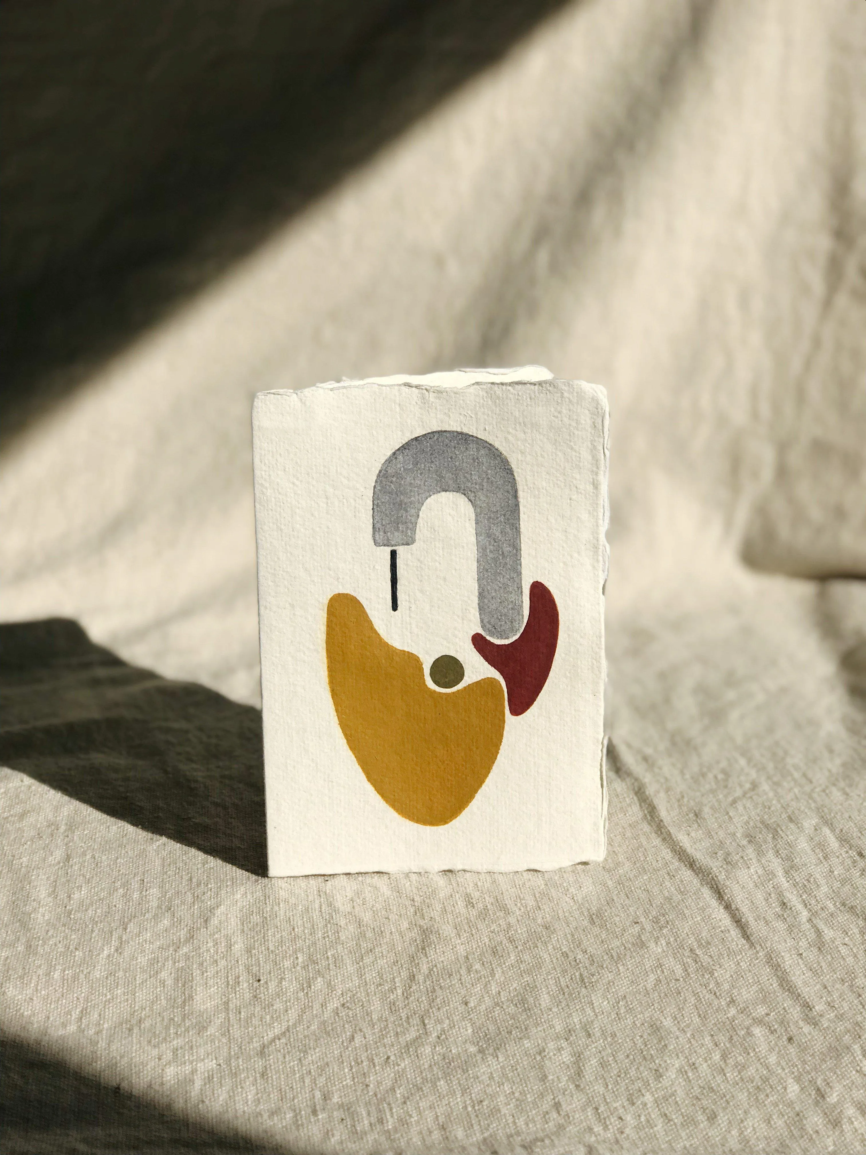 Original Geometric Hand-Painted Card #4