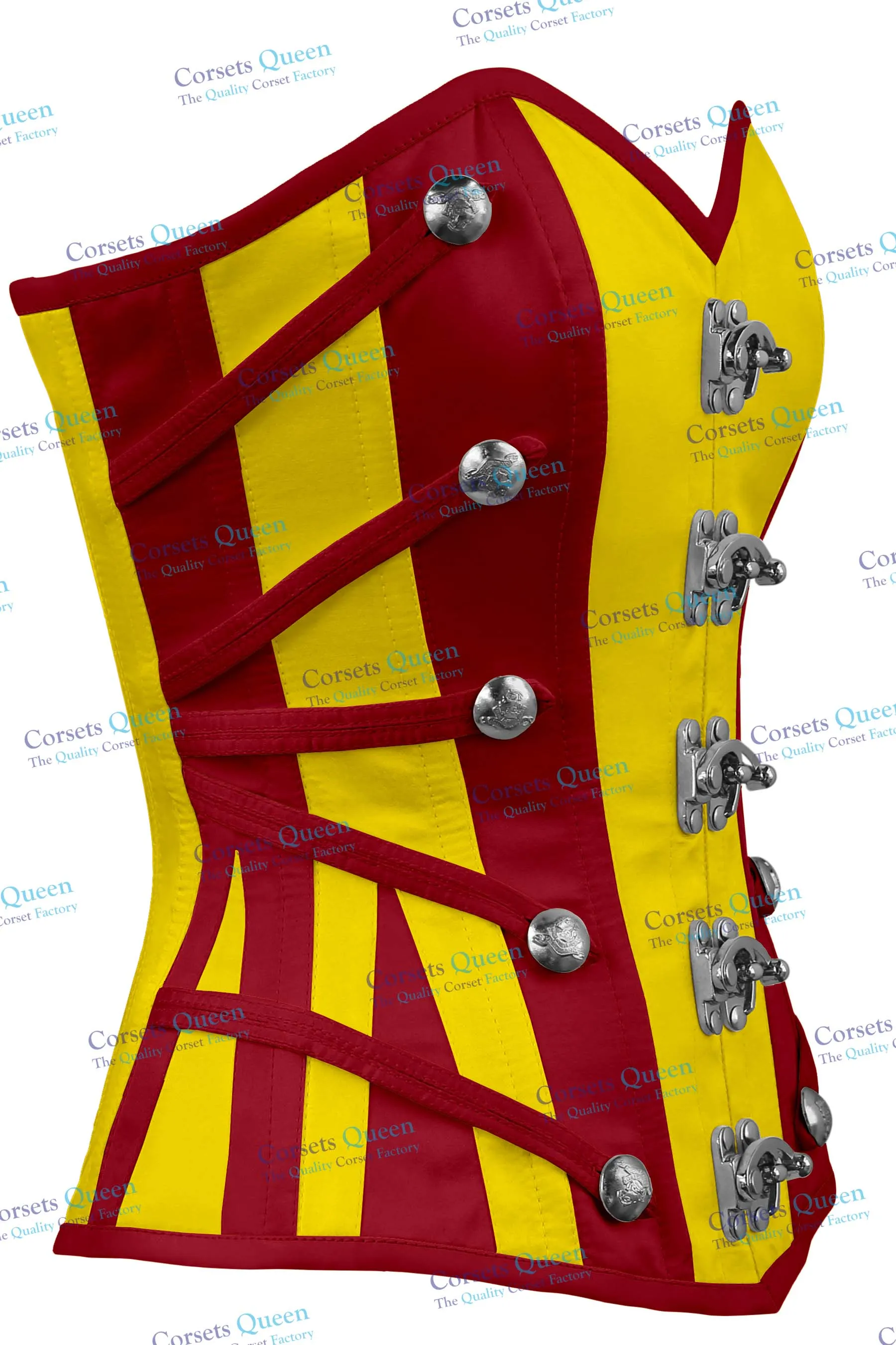 Otis Satin Overbust Corset With Buckles