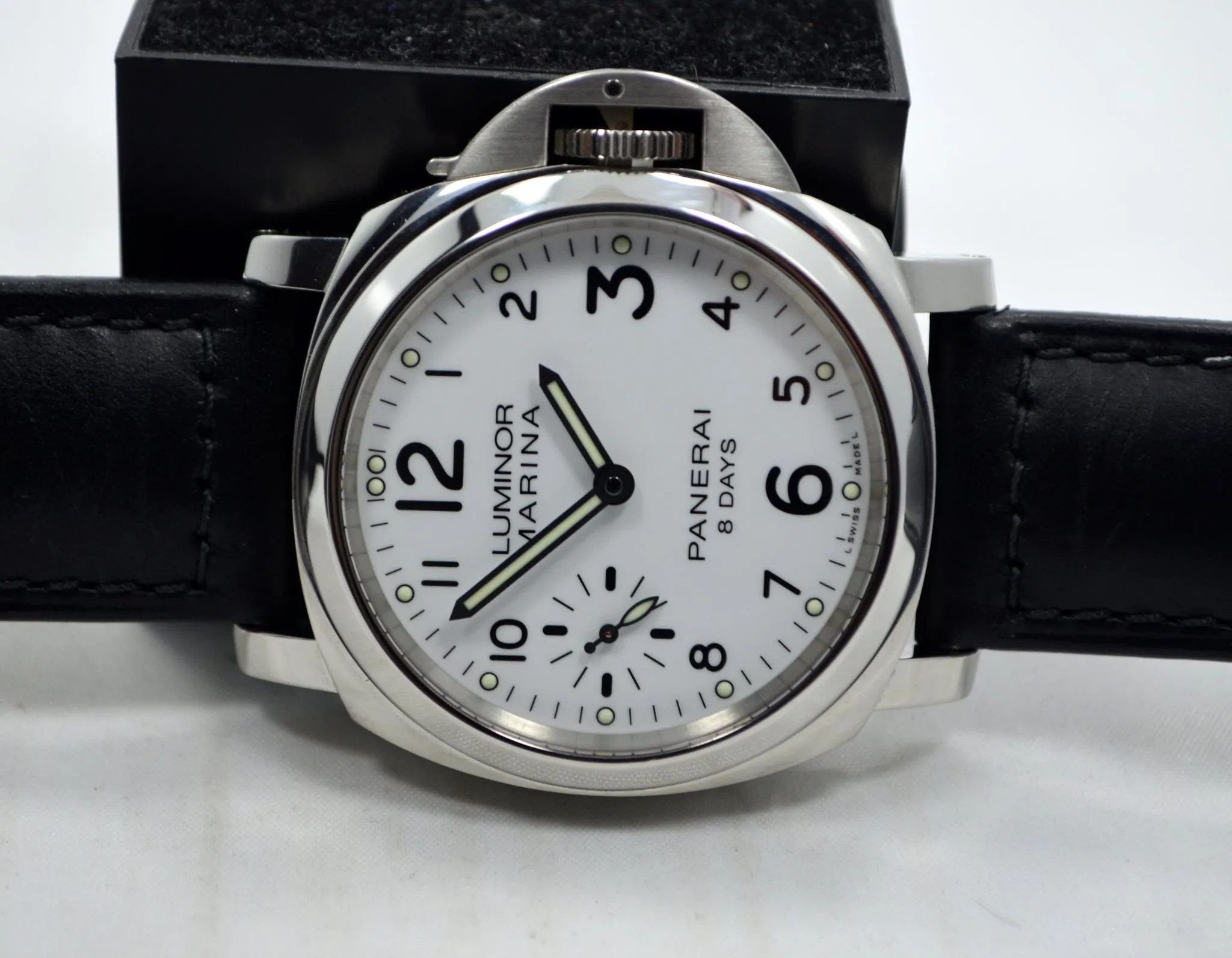 Panerai Luminor Marina PAM 00563 8 Days Acciaio Mechanical White Dial Mens Watch