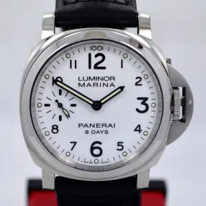 Panerai Luminor Marina PAM 00563 8 Days Acciaio Mechanical White Dial Mens Watch
