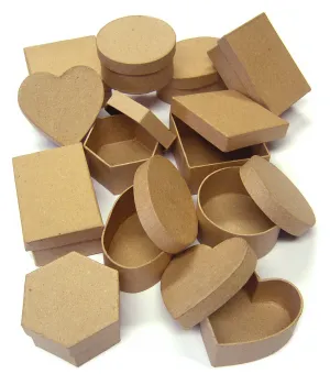 Paper Mache Boxes pk 12