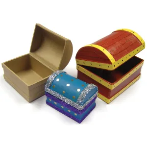 Paper Mache Treasure Chests pk 3
