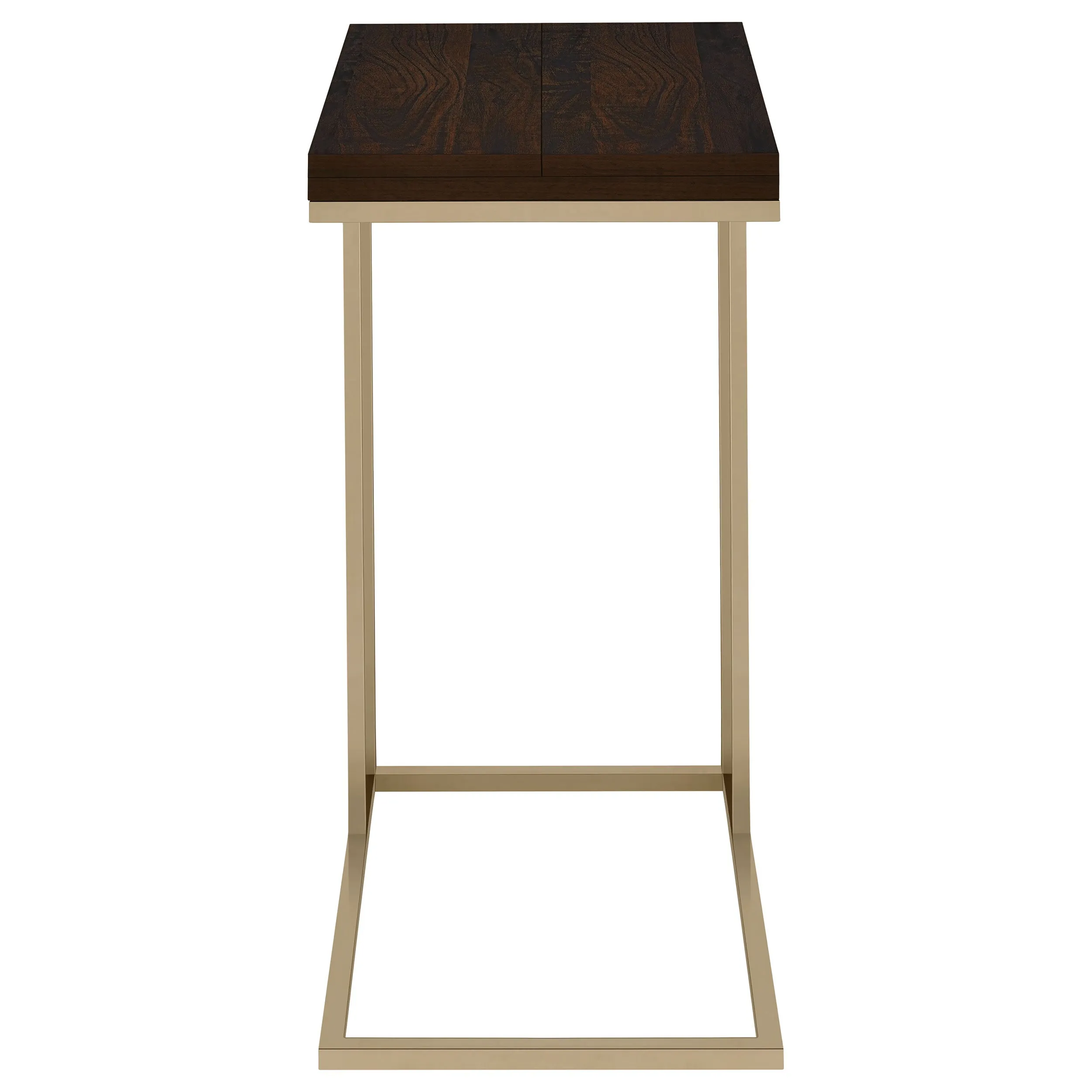 Pedro Expandable C-Shaped Sofa Side Table Chestnut
