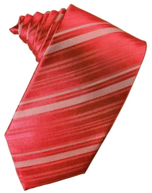 Persimmon Striped Silk Necktie
