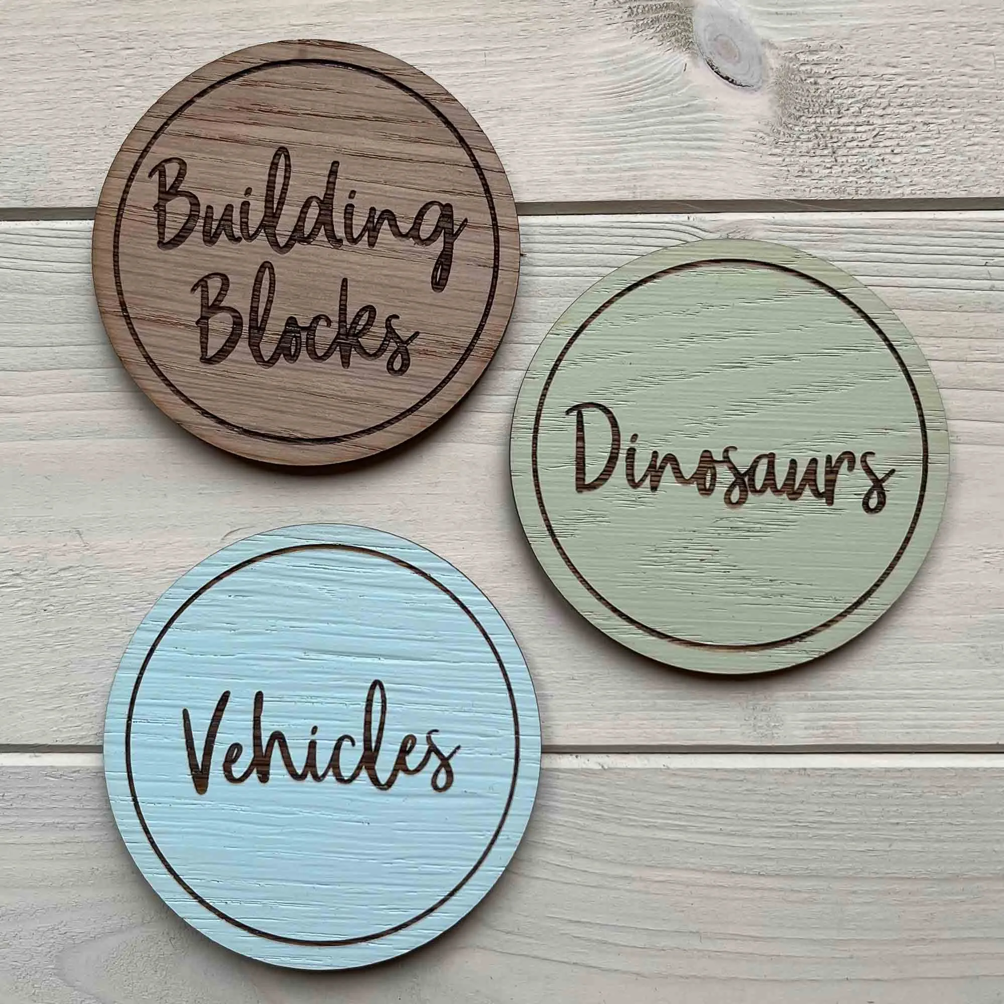 Personalised Round Wooden Labels/Tags