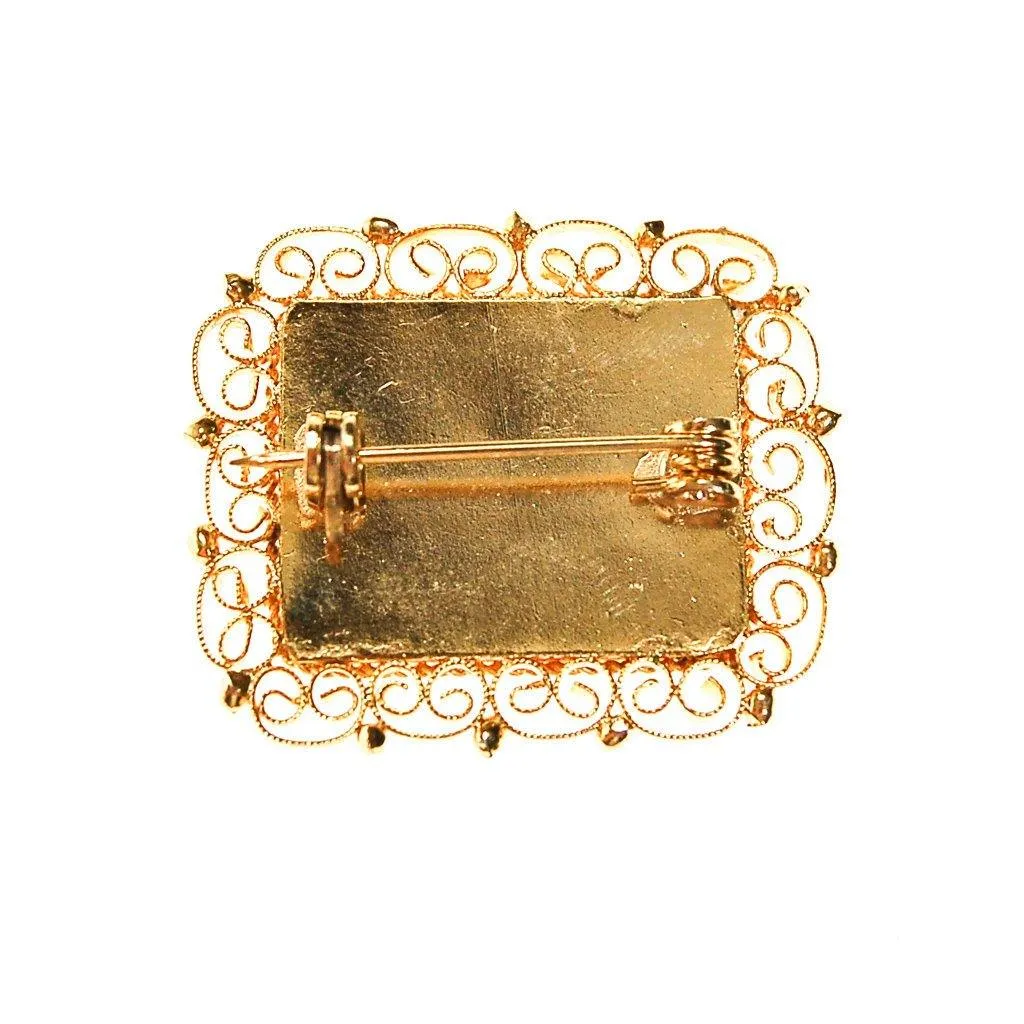 Petite Micro Mosaic Floral Brooch