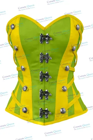 Phineas Satin Overbust Corset With Buckles