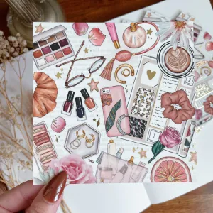 Pink Flatlay Micro Print