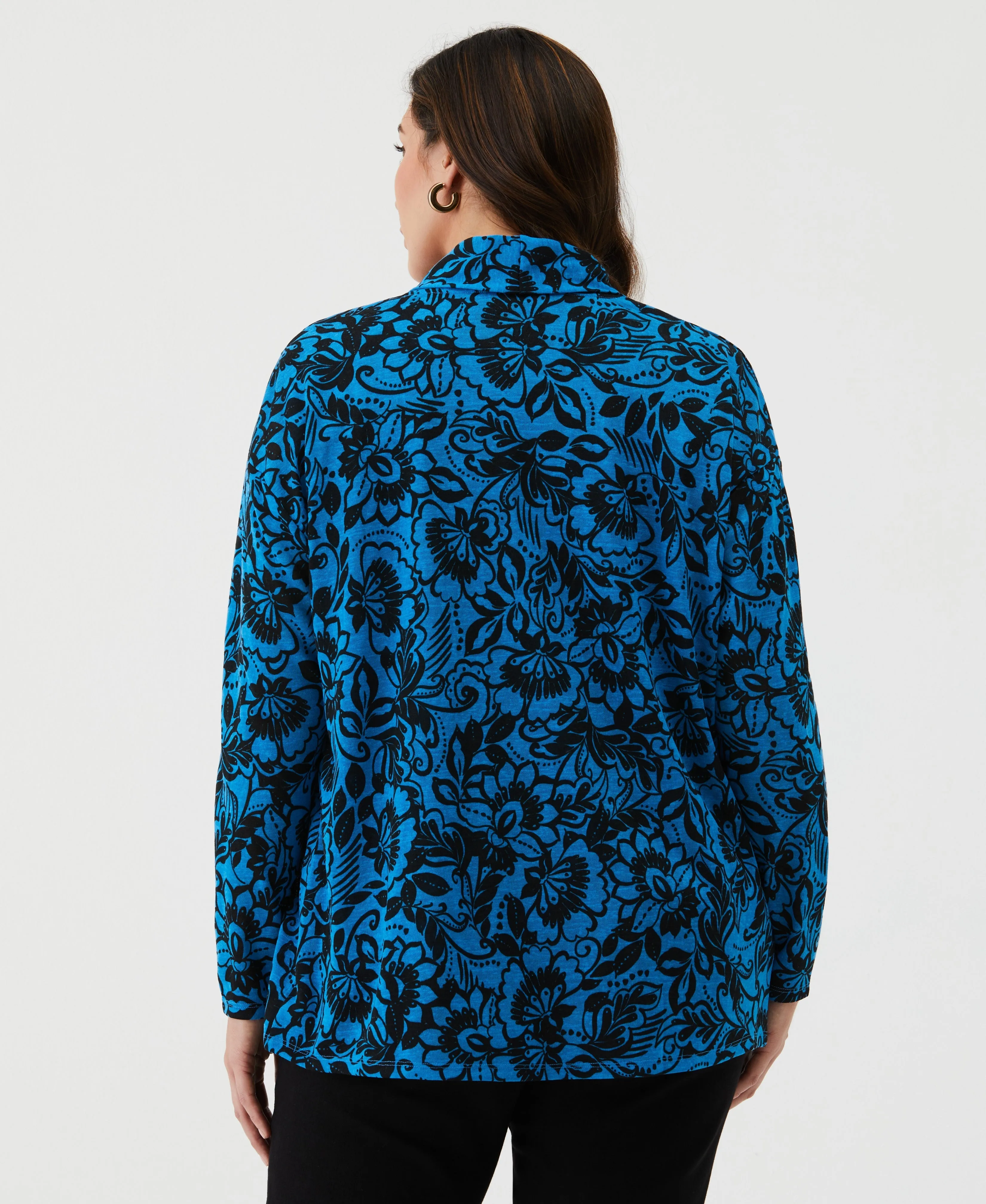 Plus Size Eco Floral Print Cardigan Set
