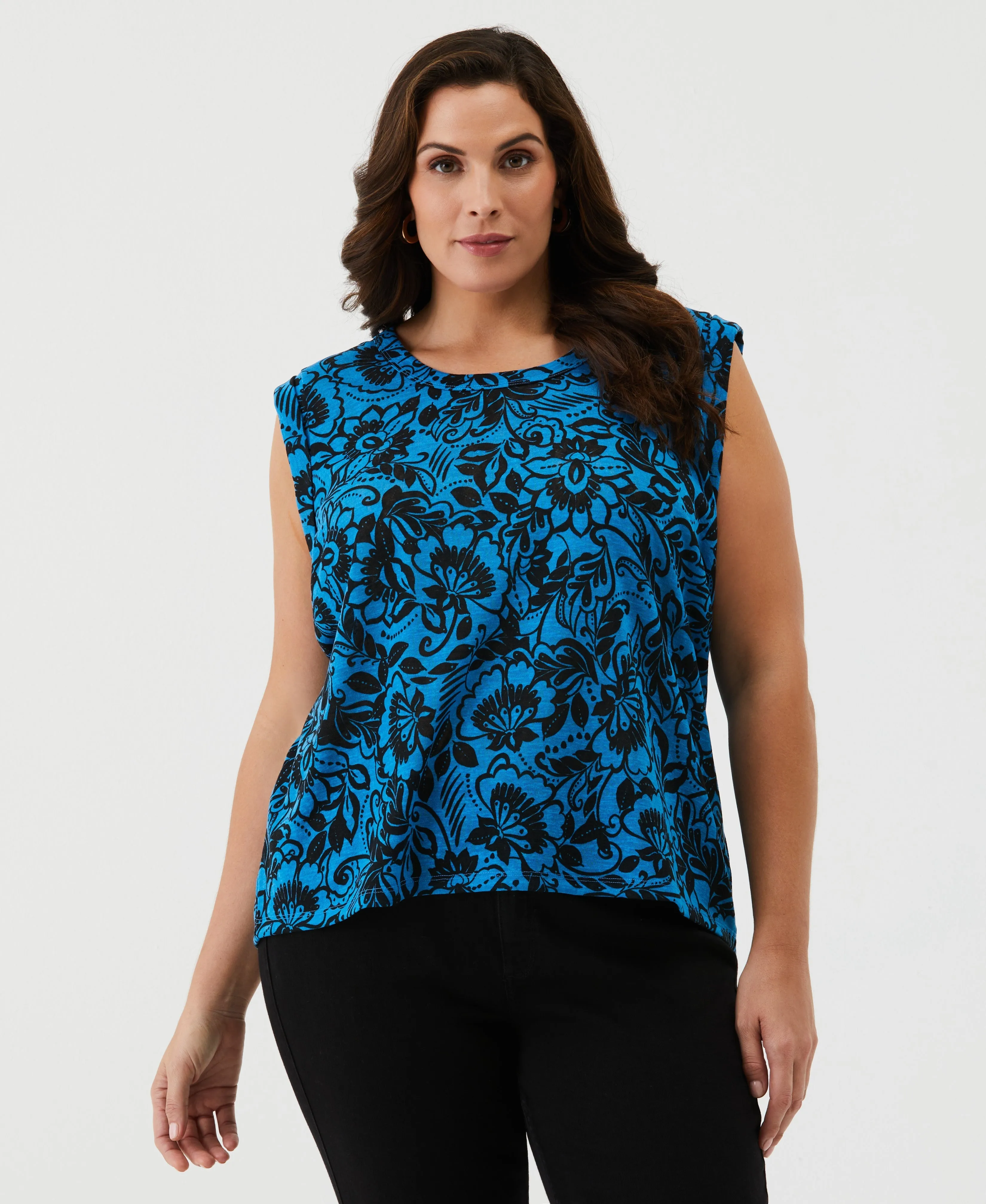 Plus Size Eco Floral Print Cardigan Set