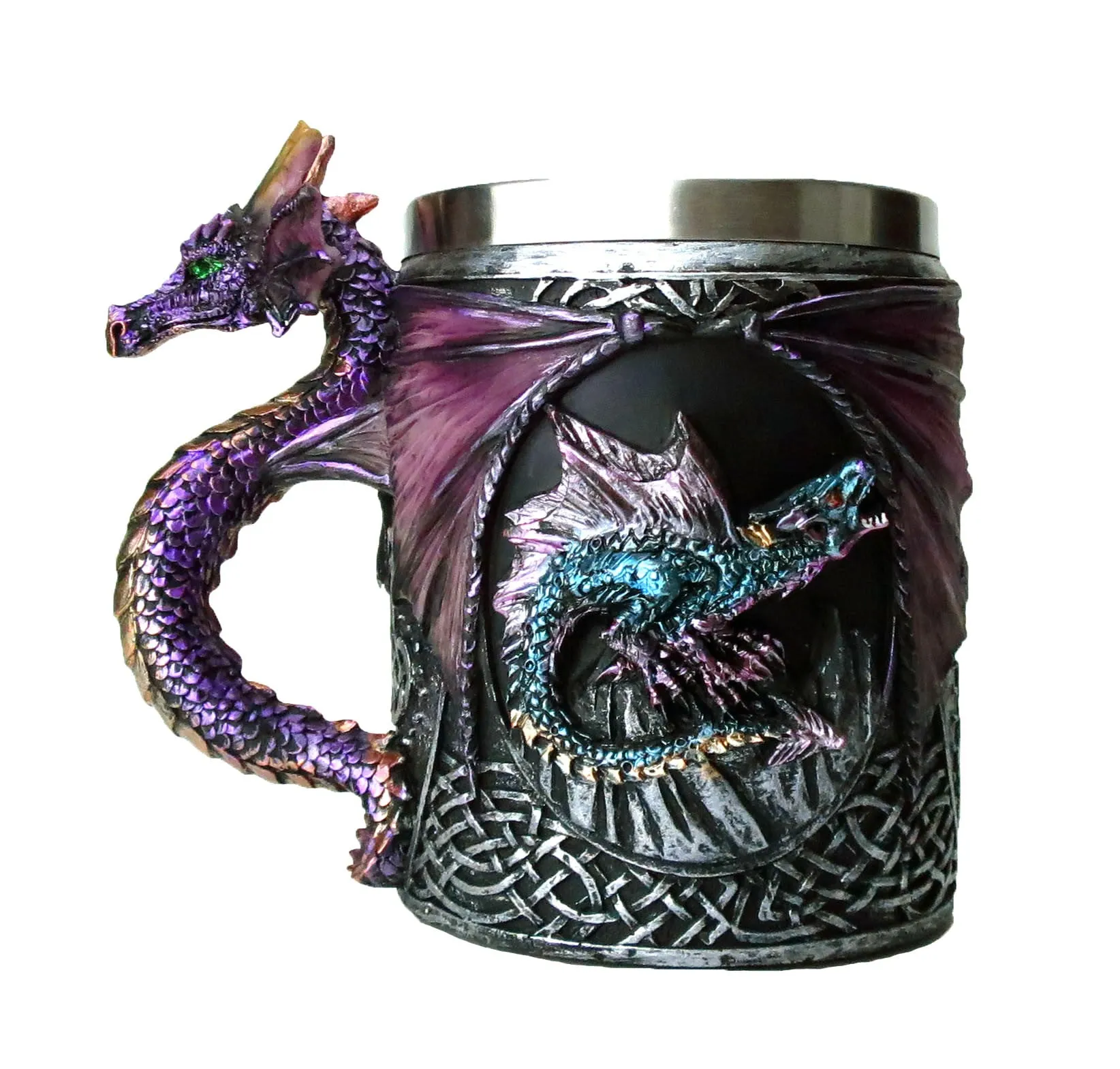Purple Dragon Handle Mug