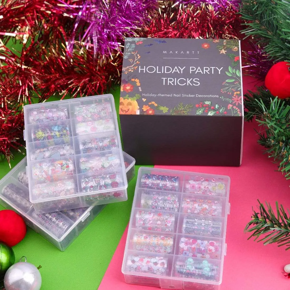 "Holiday Party Tricks" Nail Art Foil Decoration Set