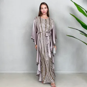 RAM23 SARA MAUVE HAUTE COUTURE EVENING KAFTAN