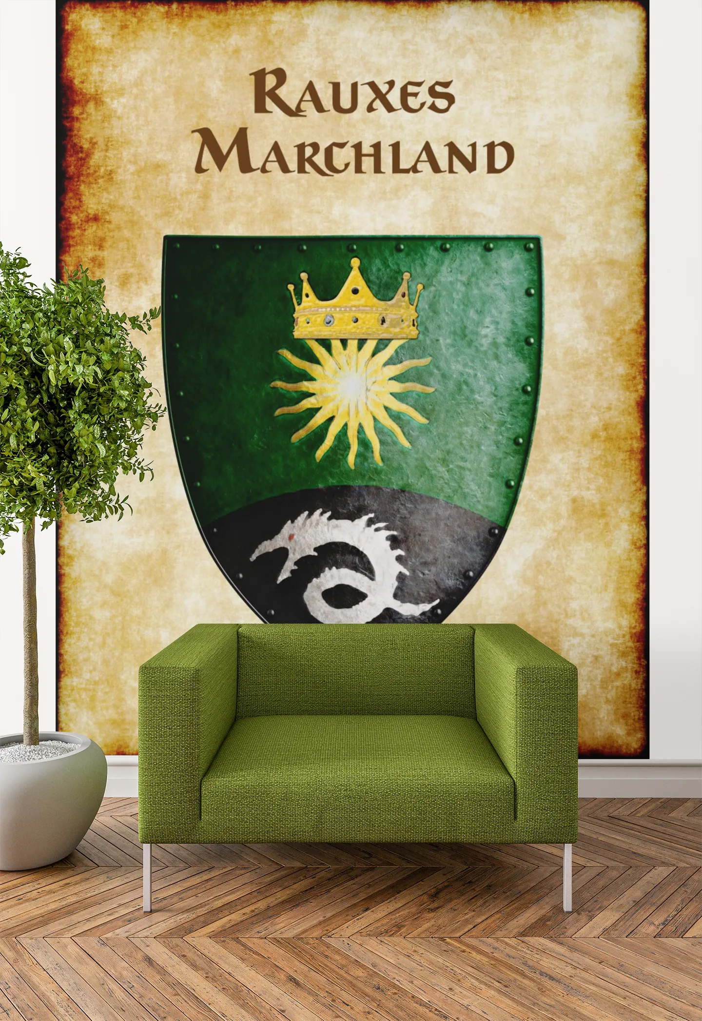Rauxes Marchland Heraldry of Greyhawk Anna Meyer Cartography Canvas Art Print