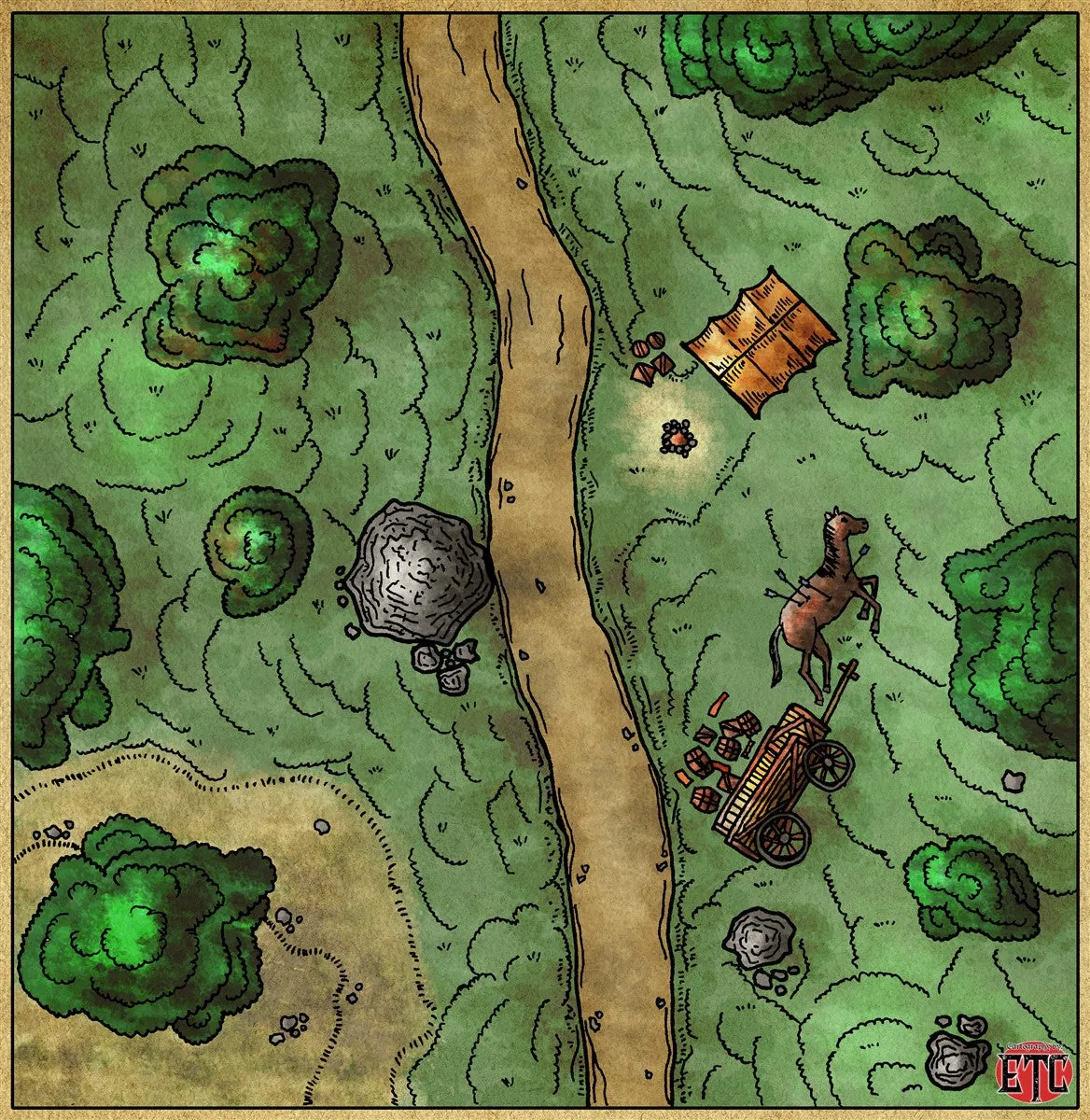 Road Encounter Fantasy Map