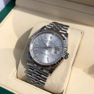 Rolex Datejust 126234 Silver Stick 36mm Jubilee Wristwatch Box & Papers New Unworn 2020