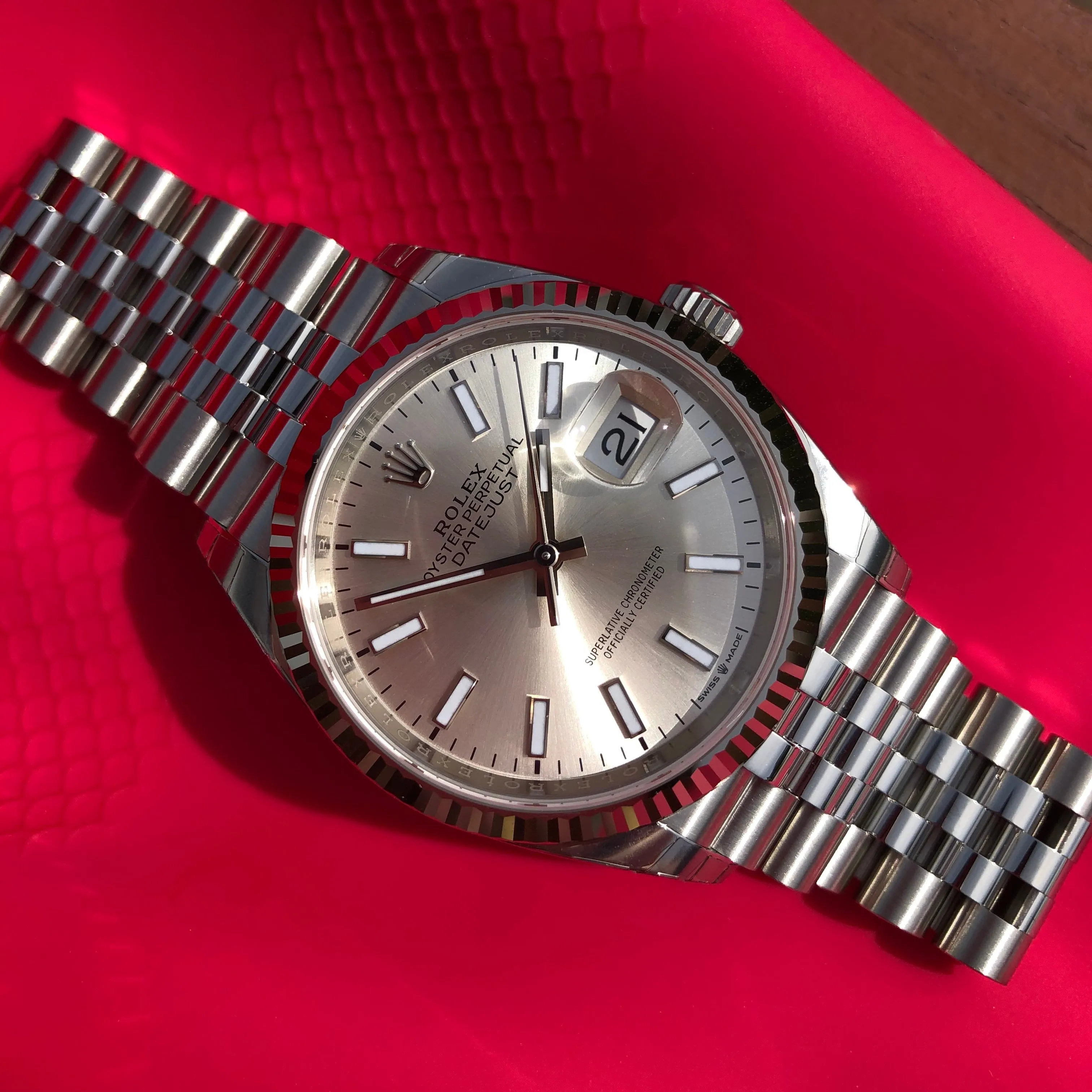 Rolex Datejust 126234 Silver Stick 36mm Jubilee Wristwatch Box & Papers New Unworn 2020