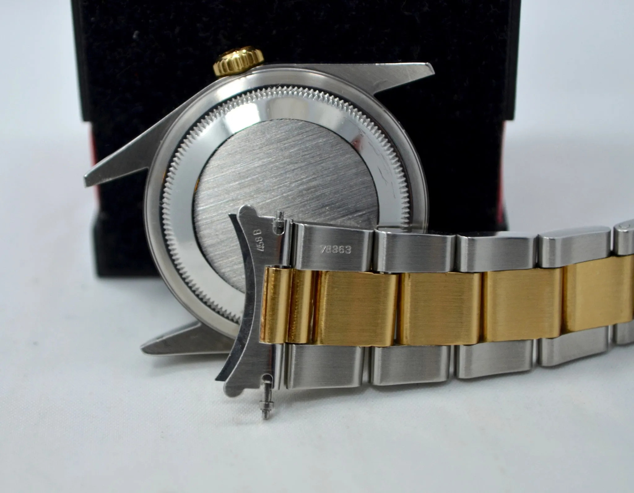 Rolex Datejust 16203 Two Tone Stainless Steel 18K Yellow Gold "S" Serial Circa 1993 Blue Wristwatch