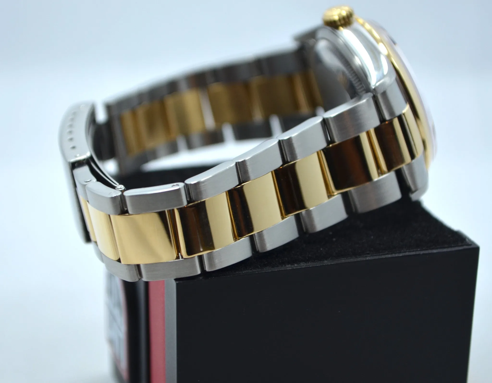 Rolex Datejust 16203 Two Tone Stainless Steel 18K Yellow Gold "S" Serial Circa 1993 Blue Wristwatch