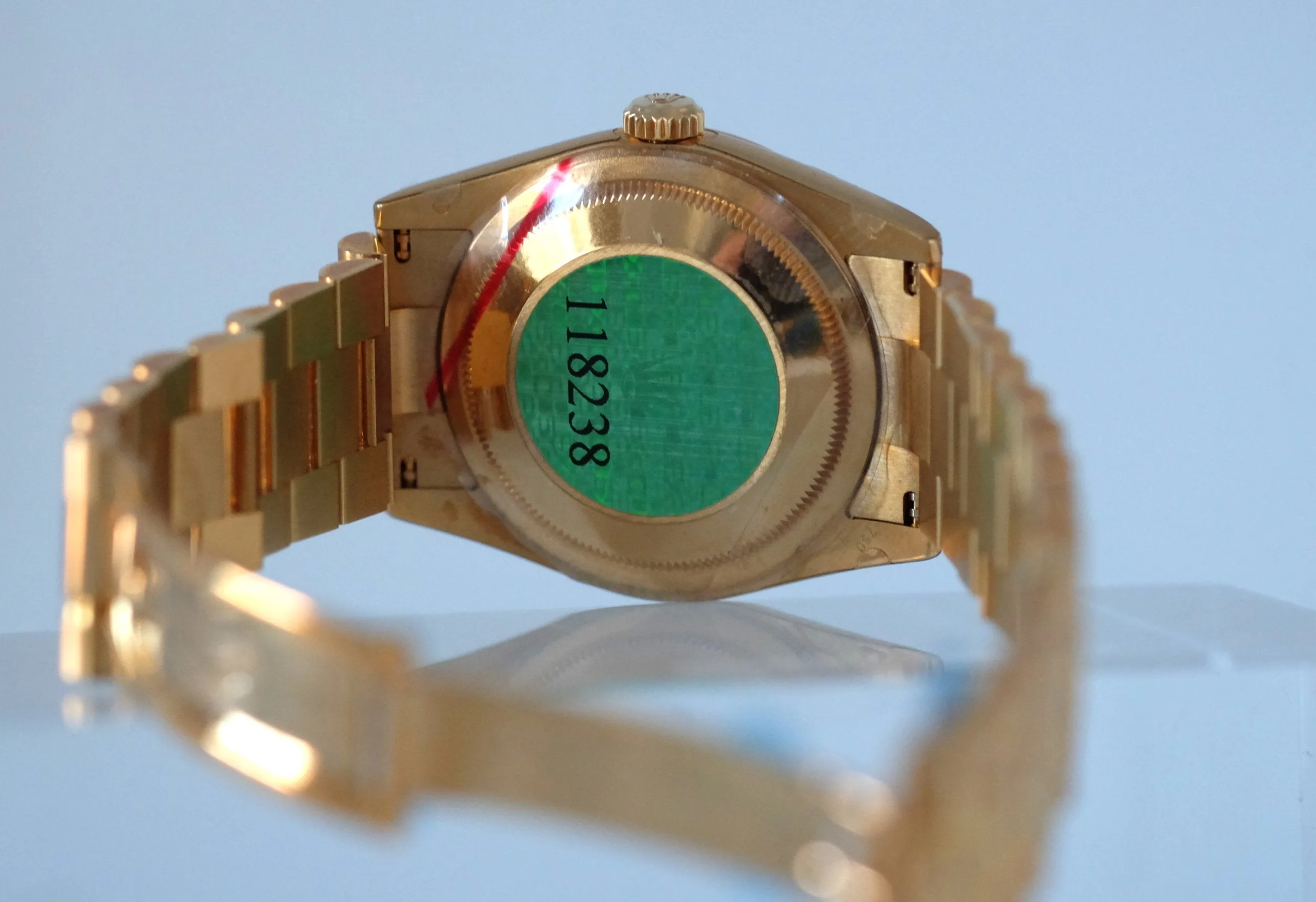 Rolex Day Date Yellow Gold with Blue Dial New Old Stock