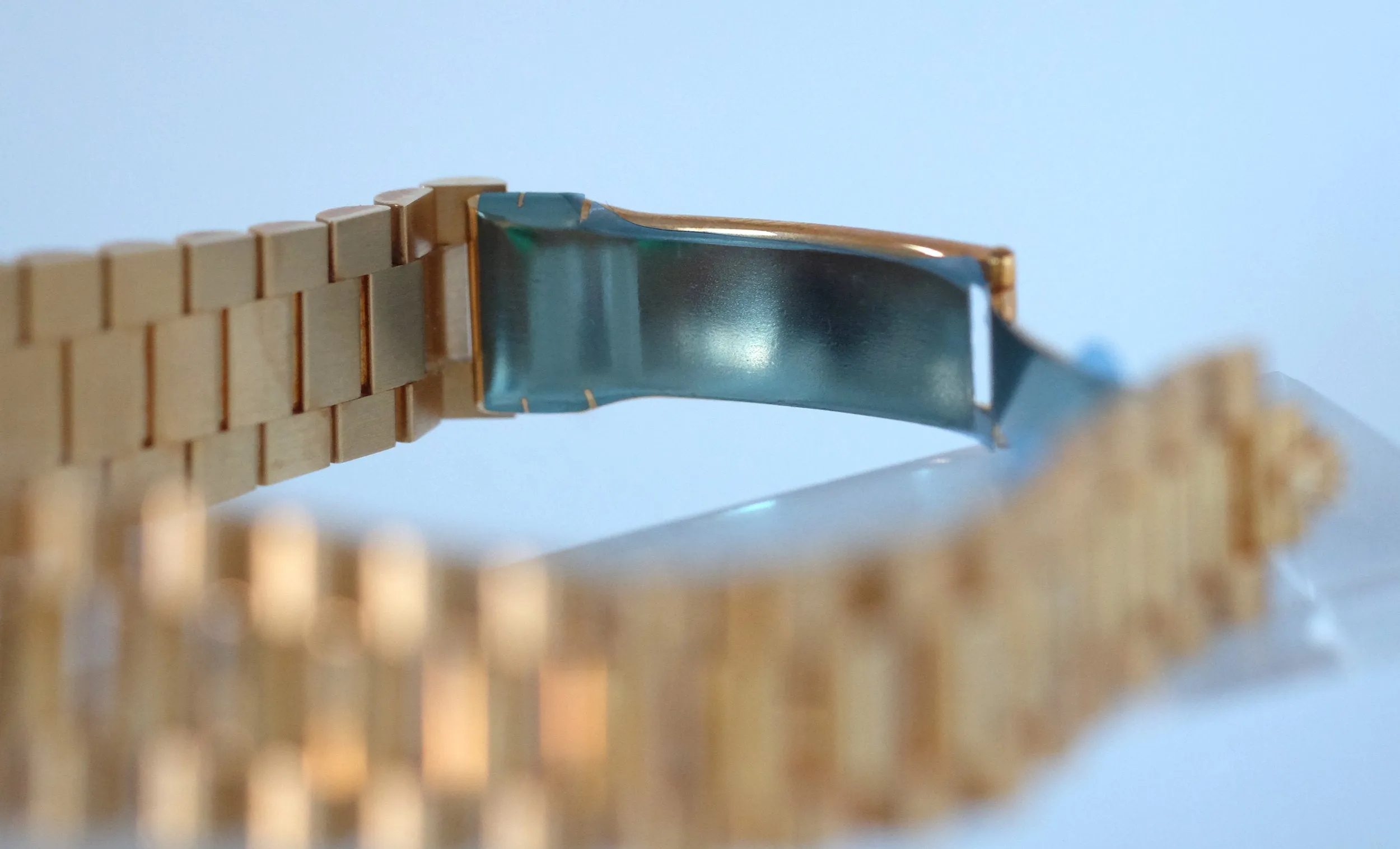 Rolex Day Date Yellow Gold with Blue Dial New Old Stock