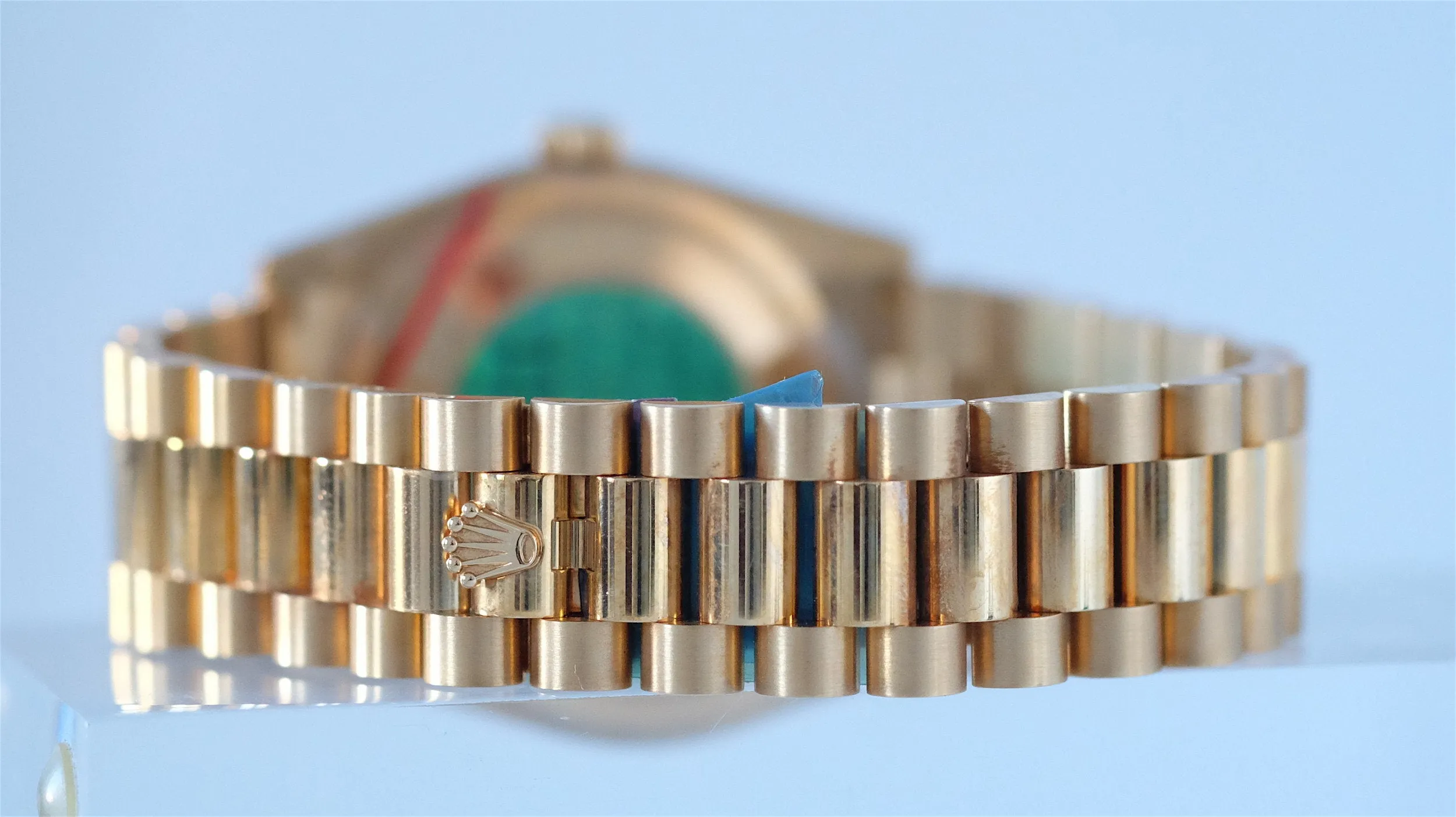 Rolex Day Date Yellow Gold with Blue Dial New Old Stock