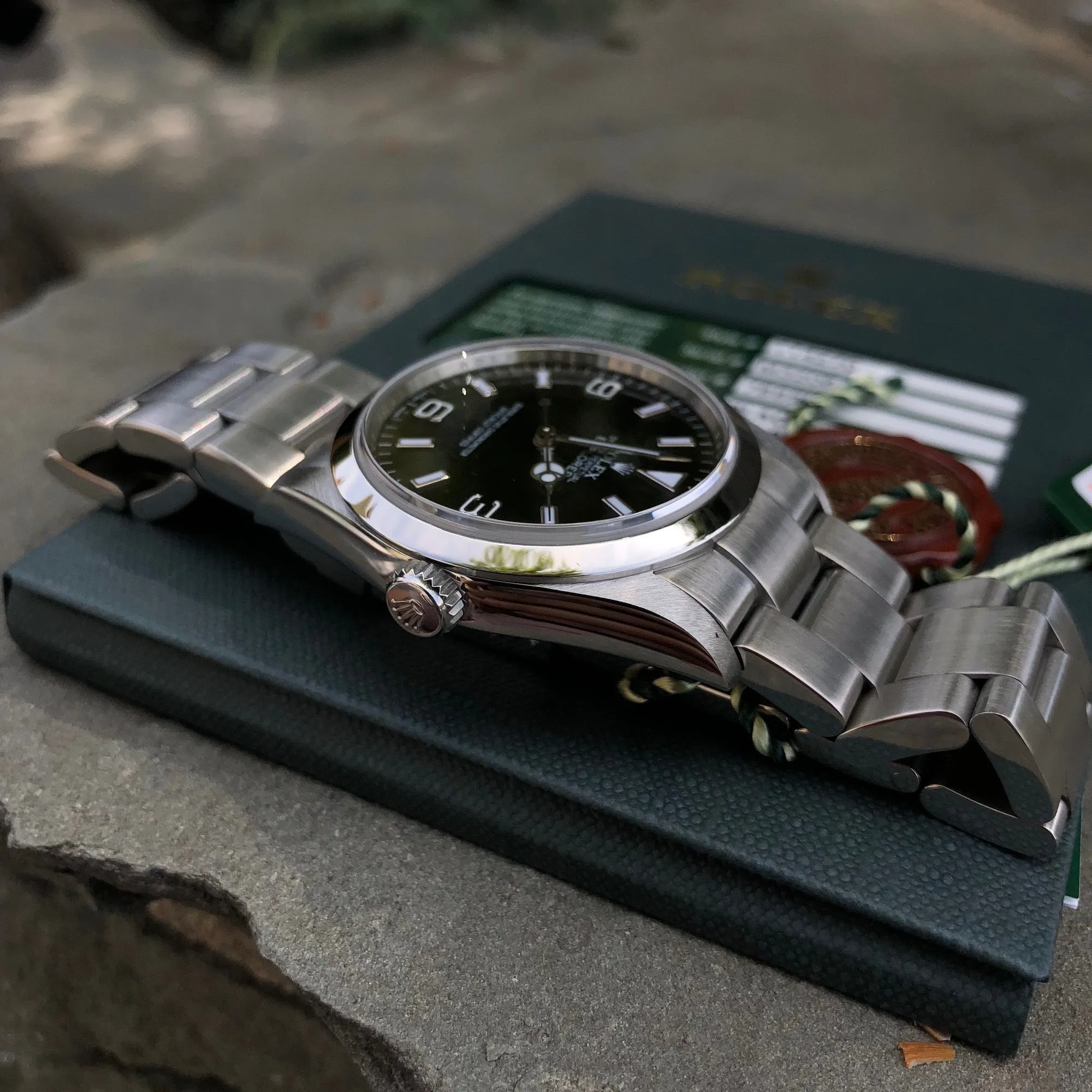 Rolex Explorer 114270 Oyster Perpetual Stainless Steel Automatic Wristwatch Box Papers Circa 2007