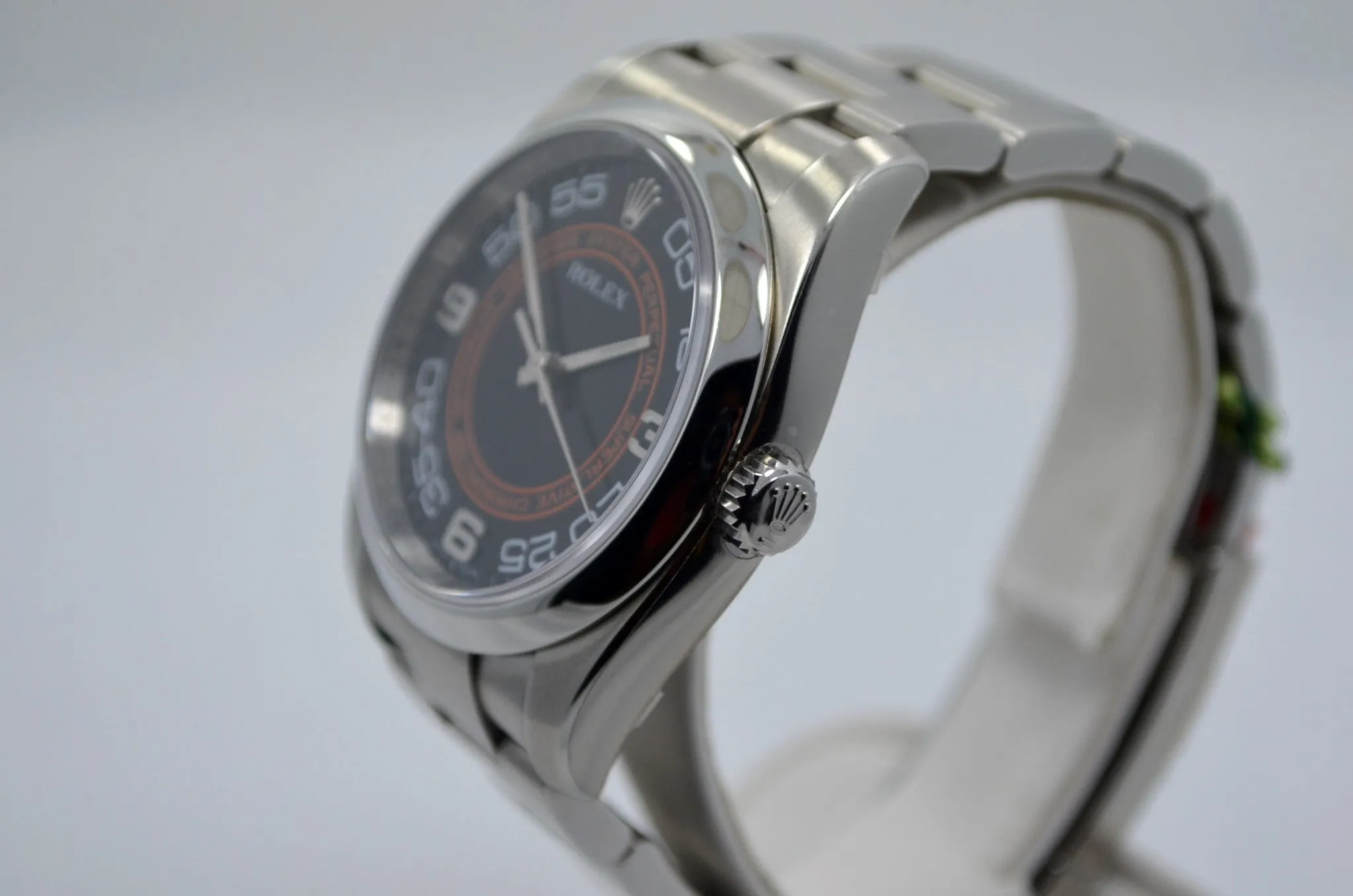 Rolex Oyster Perpetual 116000 Orange 36mm Stainless Steel Automatic Wristwatch