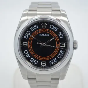 Rolex Oyster Perpetual 116000 Orange 36mm Stainless Steel Automatic Wristwatch